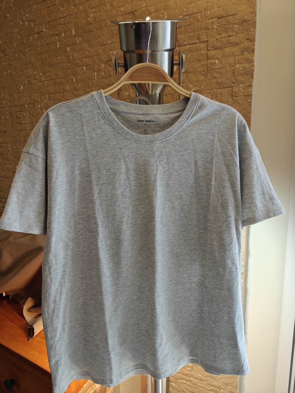 Women's Cozy Earth Women's Grey Crew Neck T-Shirt